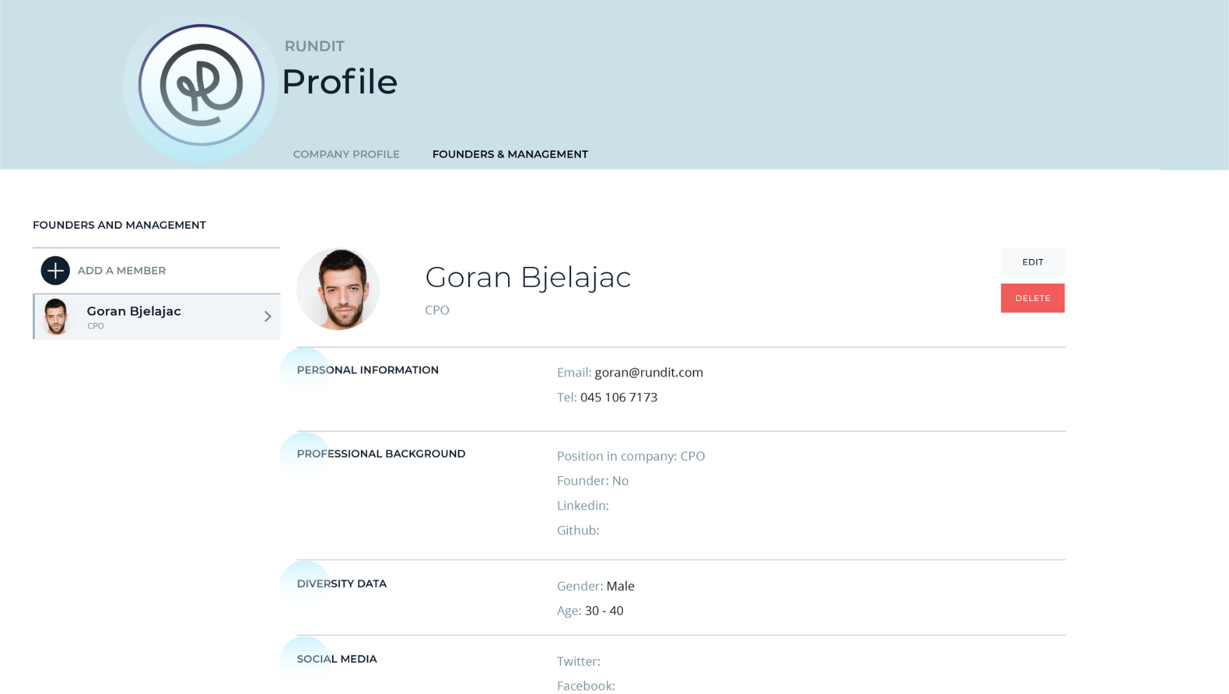 Founder Profile