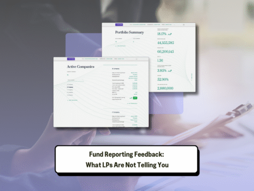 Two professionals reviewing fund reporting documents, illustrating the feedback gap between LPs and fund managers.